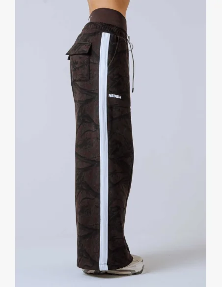 NEBBIA Oversized tepláky POWER camo tmavé