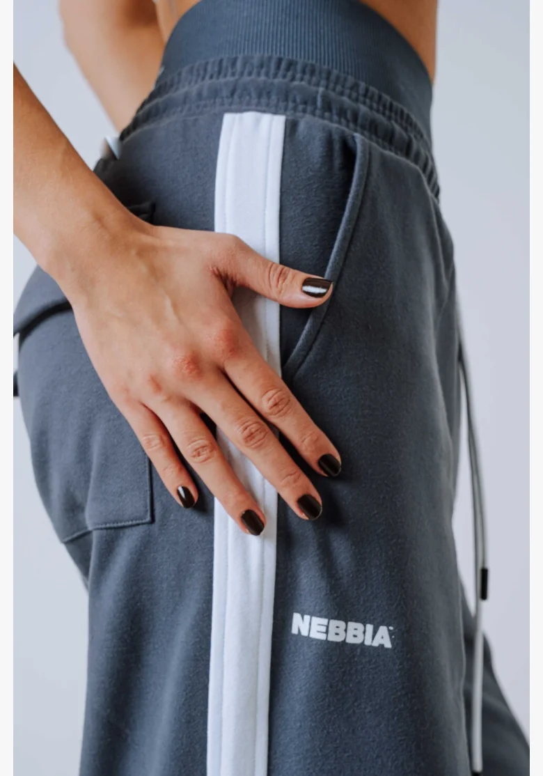 NEBBIA Oversized tepláky POWER šedé