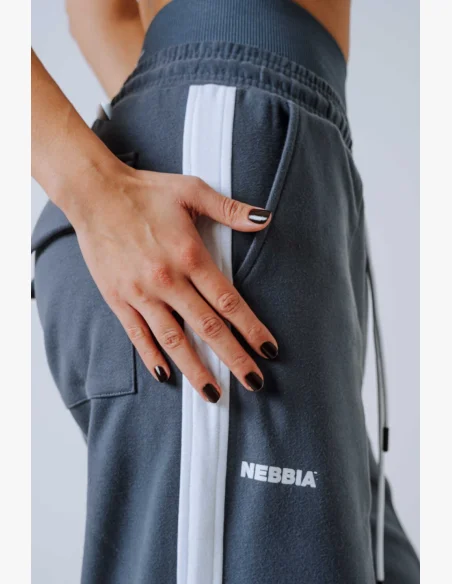NEBBIA Oversized tepláky POWER šedé