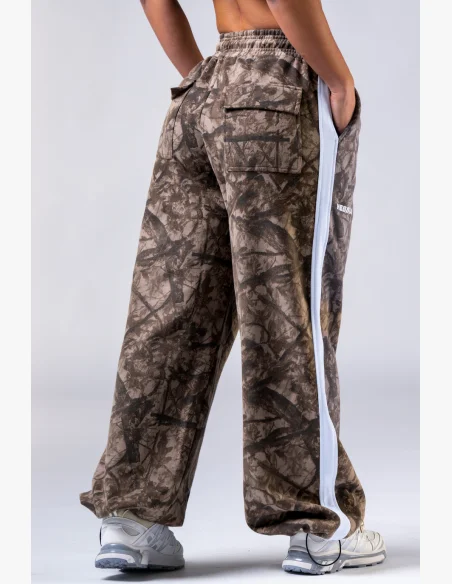 NEBBIA Oversized tepláky POWER camo bledé