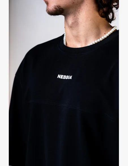 NEBBIA Oversized triko POWER černé
