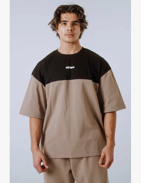 NEBBIA Oversized triko POWER béžové