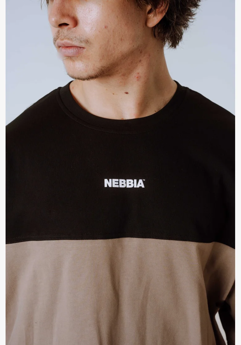 NEBBIA Oversized triko POWER béžové