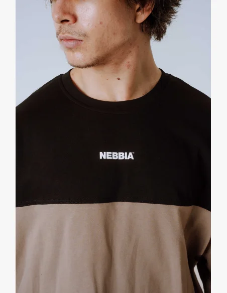 NEBBIA Oversized triko POWER béžové