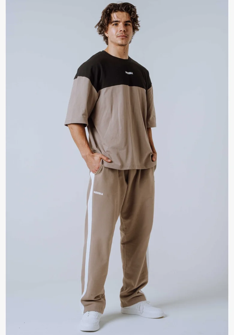 NEBBIA Oversized triko POWER béžové