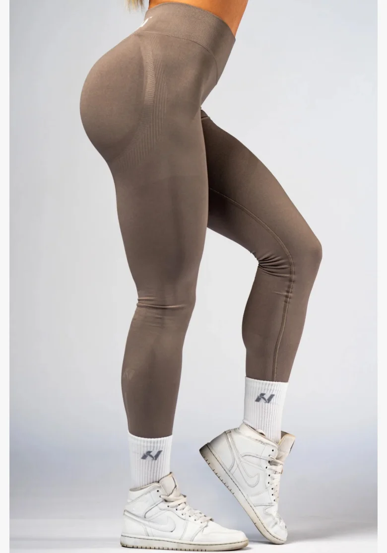 NEBBIA High-waist push-up legíny POWER béžové