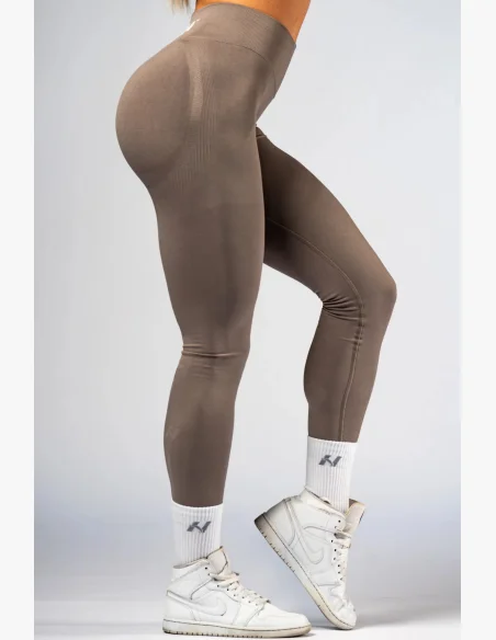NEBBIA High-waist push-up legíny POWER béžové