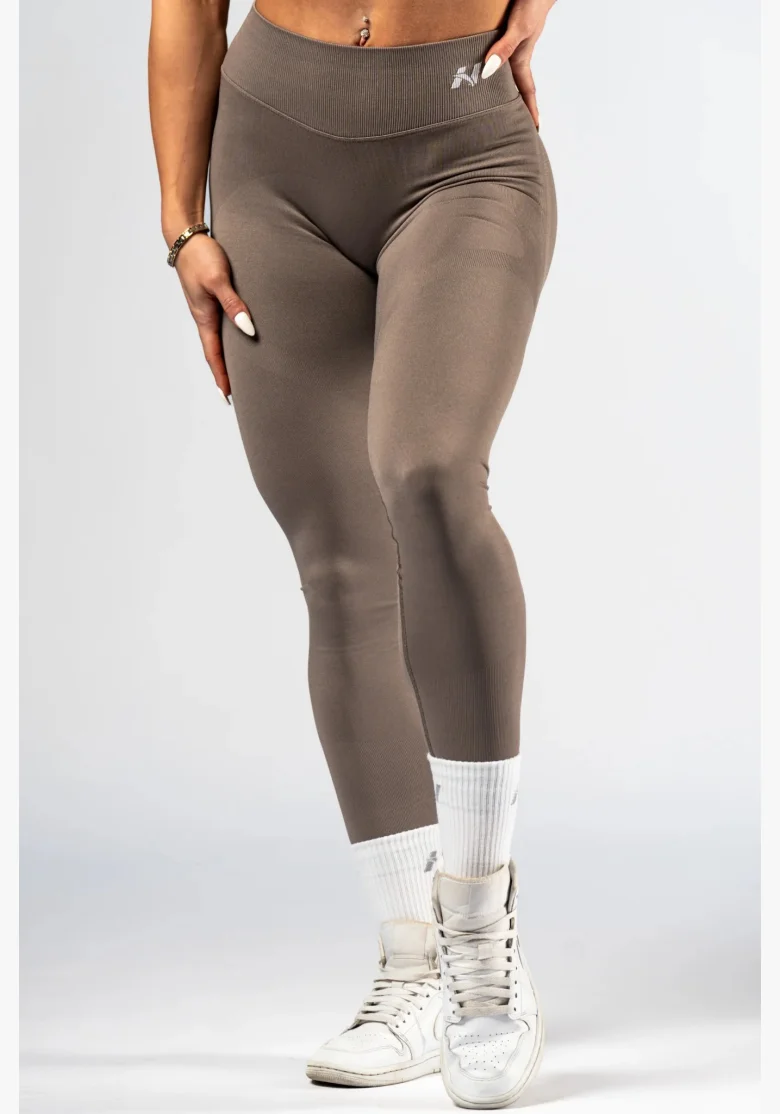 NEBBIA High-waist push-up legíny POWER béžové