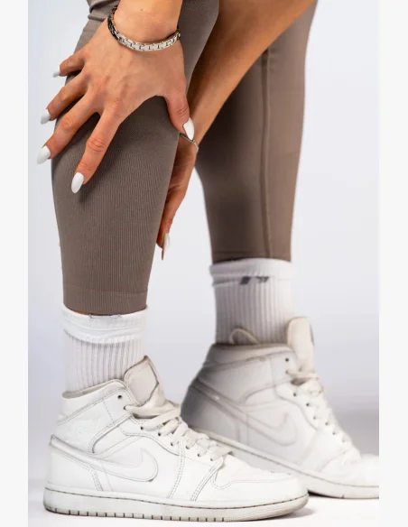 NEBBIA High-waist push-up legíny POWER béžové