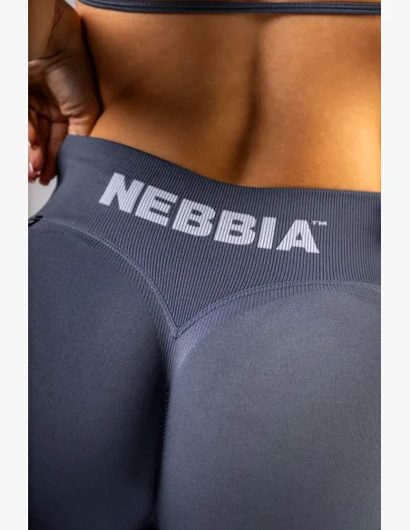 NEBBIA High-waist push-up legíny POWER šedé