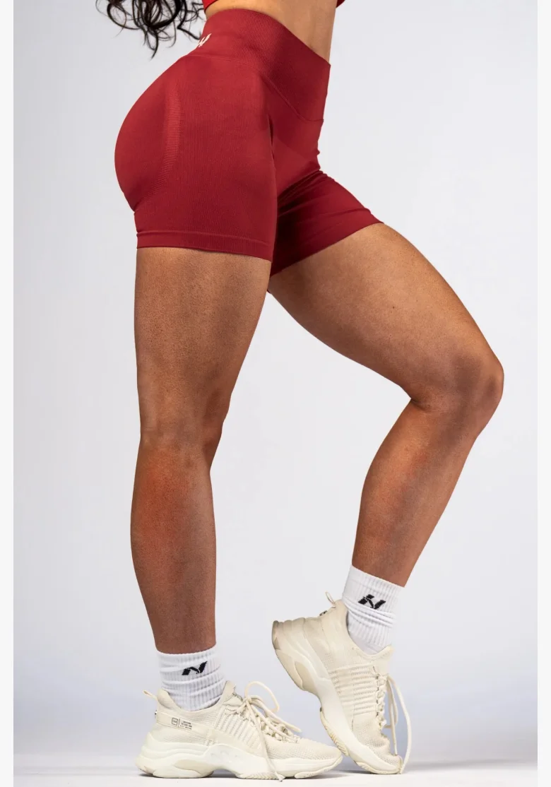 NEBBIA High-waist push-up šortky POWER červené