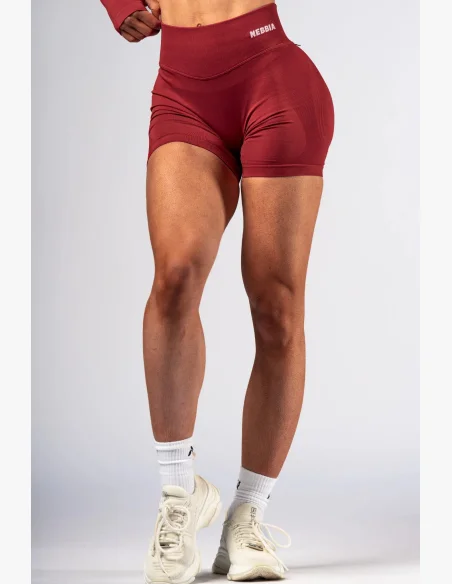 NEBBIA High-waist push-up šortky POWER červené