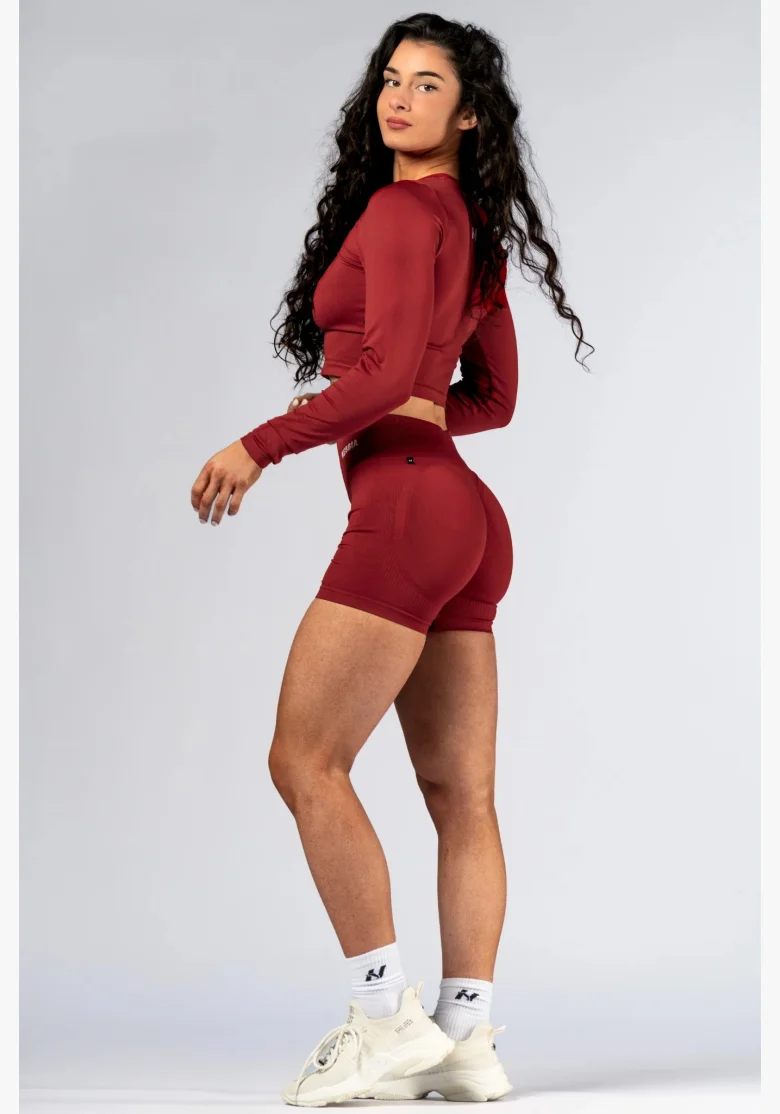 NEBBIA High-waist push-up šortky POWER červené
