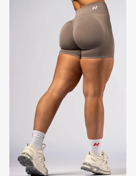NEBBIA High-waist push-up šortky POWER béžové
