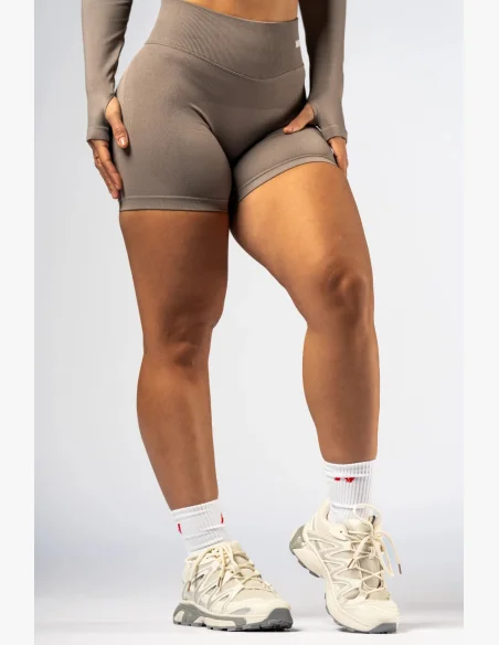 NEBBIA High-waist push-up šortky POWER béžové