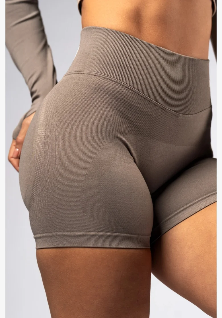 NEBBIA High-waist push-up šortky POWER béžové