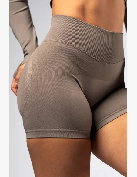 NEBBIA High-waist push-up šortky POWER béžové