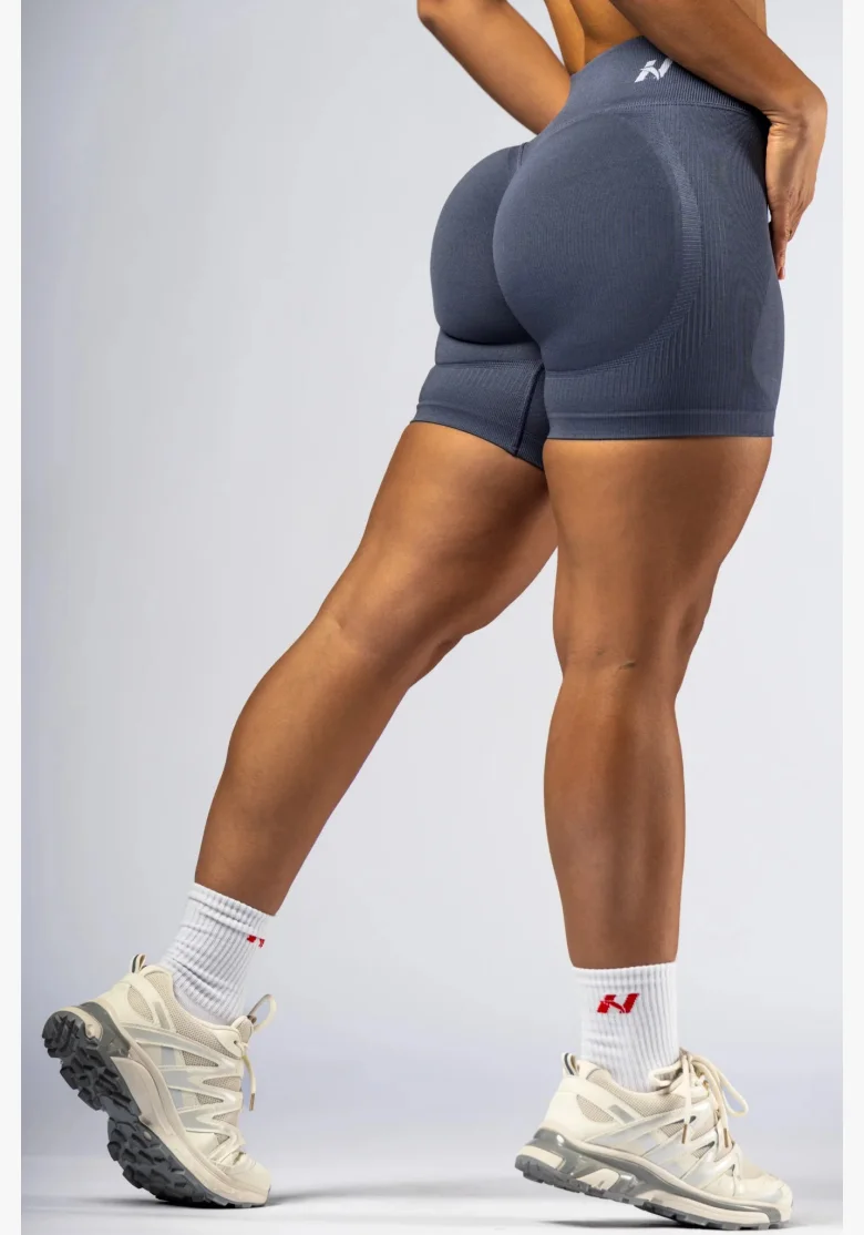 NEBBIA High-waist push-up šortky POWER šedé