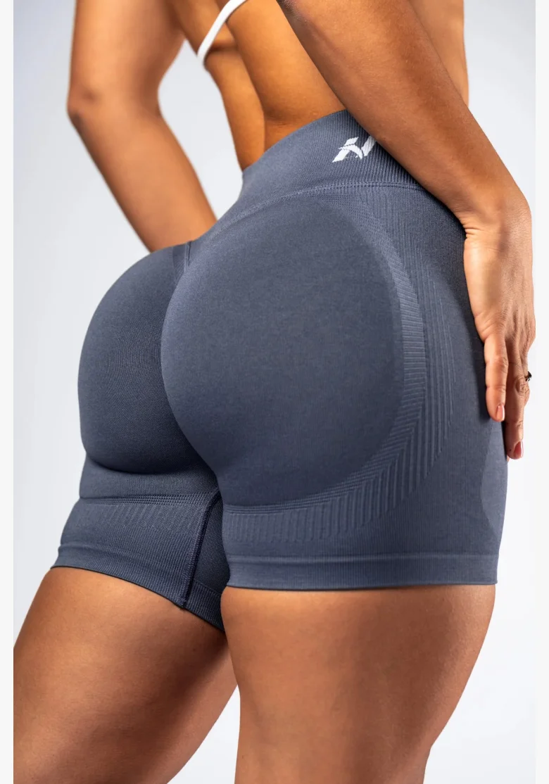 NEBBIA High-waist push-up šortky POWER šedé