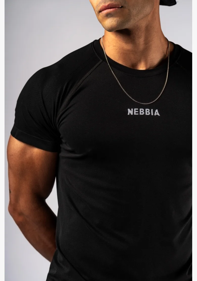 NEBBIA  Seamless tričko s krátkým rukávem POWER černé