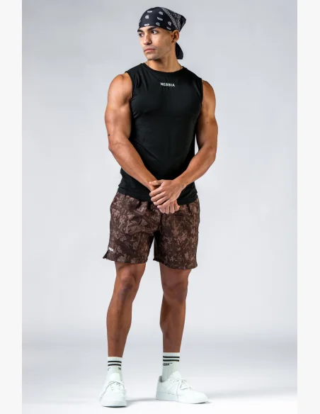 NEBBIA Tréninkové šortky POWER camo tmavé