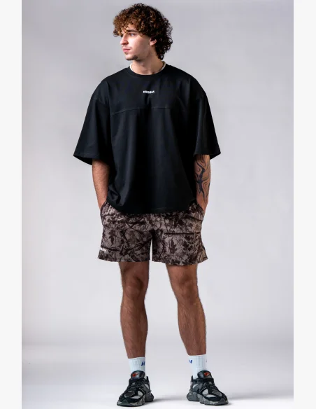 NEBBIA Tréninkové šortky POWER camo bledé