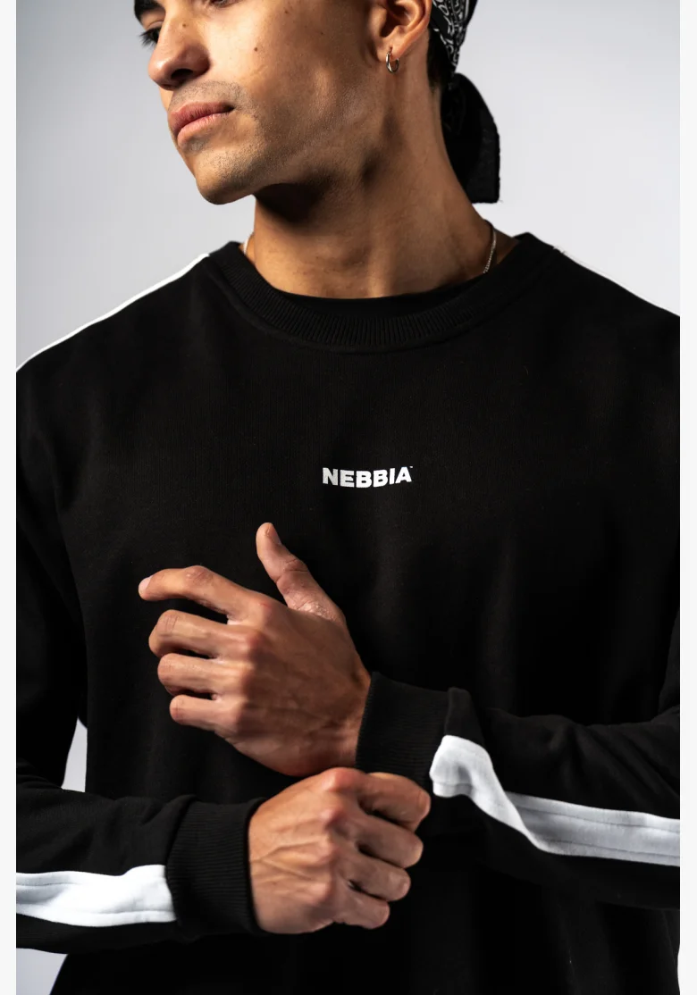 NEBBIA Relaxed fit mikina POWER černá