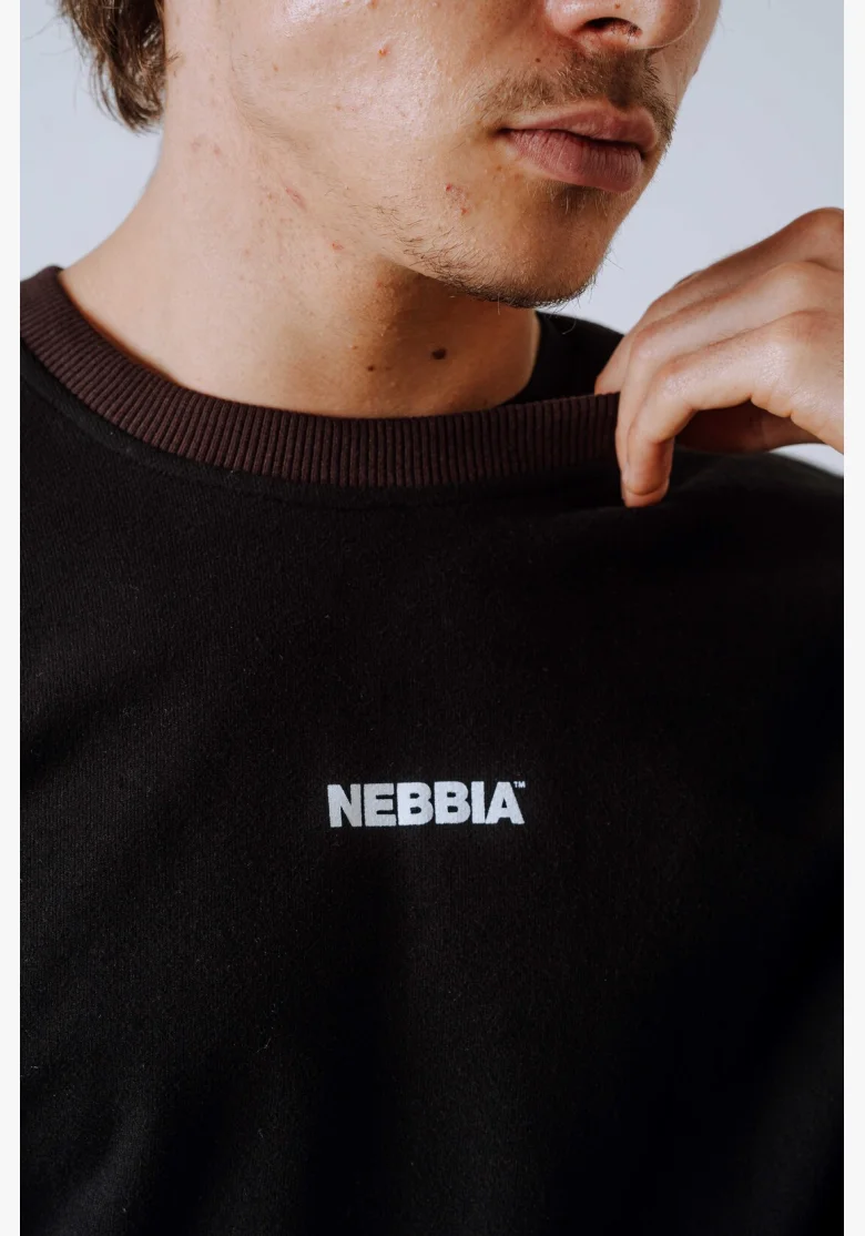 NEBBIA Relaxed fit mikina POWER camo tmavá