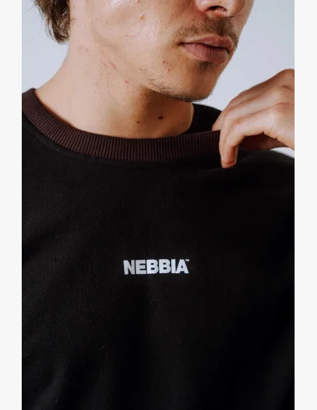 NEBBIA Relaxed fit mikina POWER camo tmavá