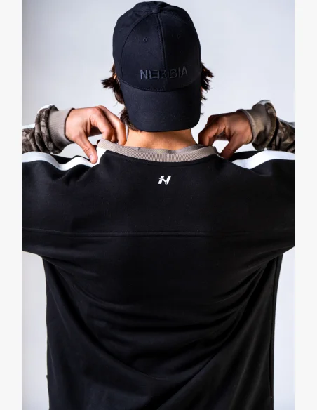 NEBBIA Relaxed fit mikina POWER camo bledé
