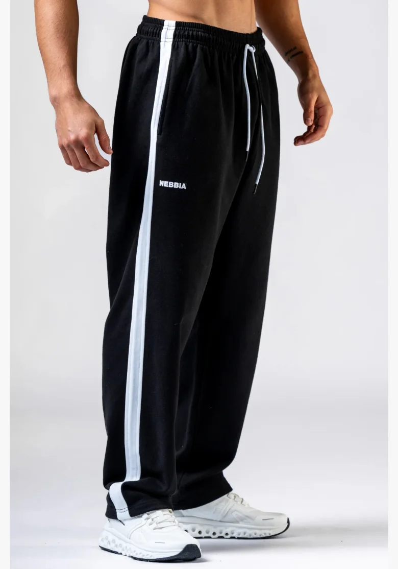 NEBBIA Relaxed fit tepláky POWER černé
