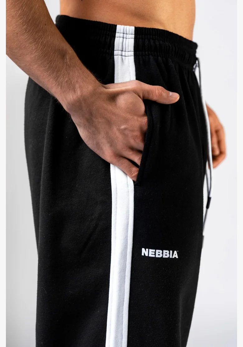 NEBBIA Relaxed fit tepláky POWER černé