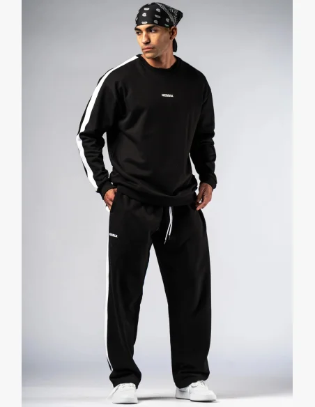 NEBBIA Relaxed fit tepláky POWER černé