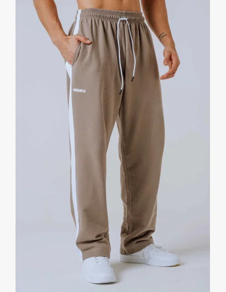 NEBBIA Relaxed fit tepláky POWER béžové
