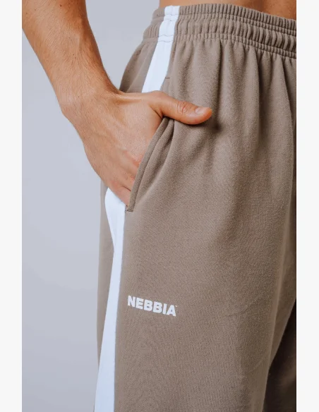 NEBBIA Relaxed fit tepláky POWER béžové