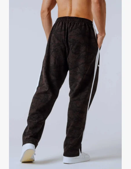NEBBIA Relaxed fit tepláky POWER camo tmavé