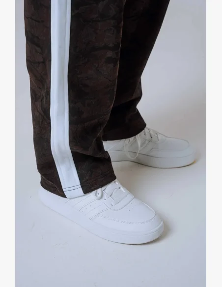 NEBBIA Relaxed fit tepláky POWER camo tmavé
