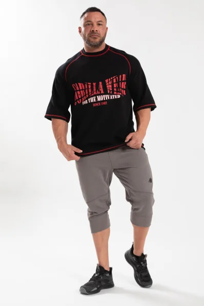 Gorilla Wear Pánské oversized tričko Finley – černá/červená