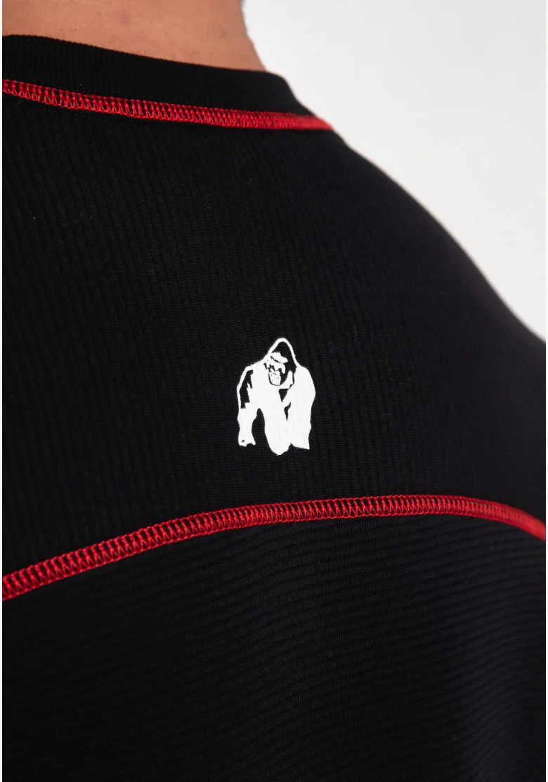 Gorilla Wear Pánské oversized tričko Finley – černá/červená