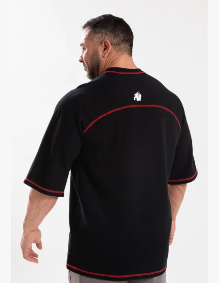 Gorilla Wear Pánské oversized tričko Finley – černá/červená