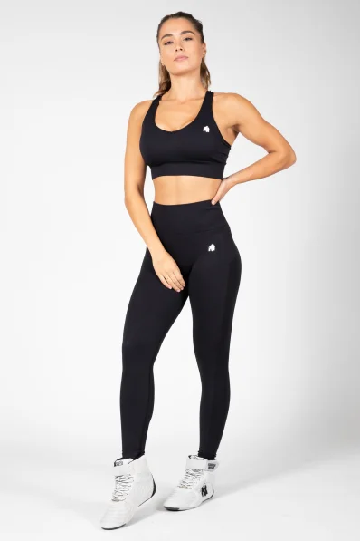 Gorilla Wear Dámské bezešvé legíny Hilton – černá
