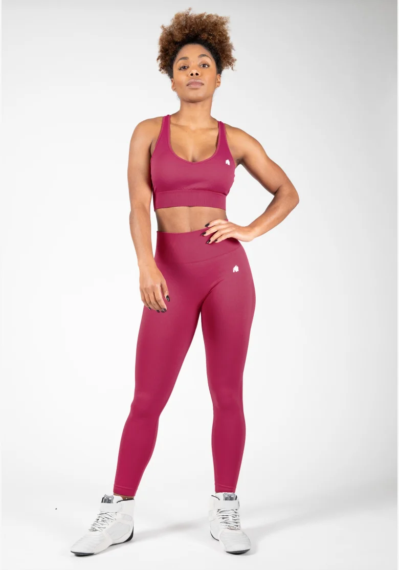 Gorilla Wear Dámské bezešvé legíny Hilton – fuchsia