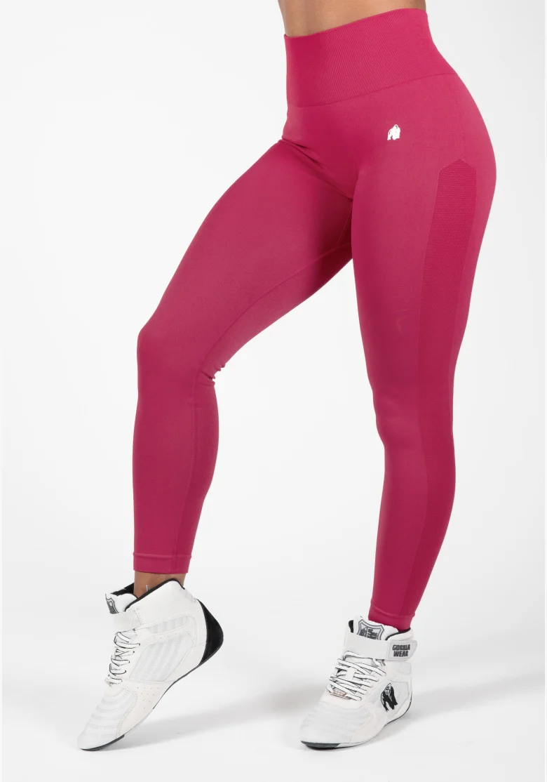 Gorilla Wear Dámské bezešvé legíny Hilton – fuchsia