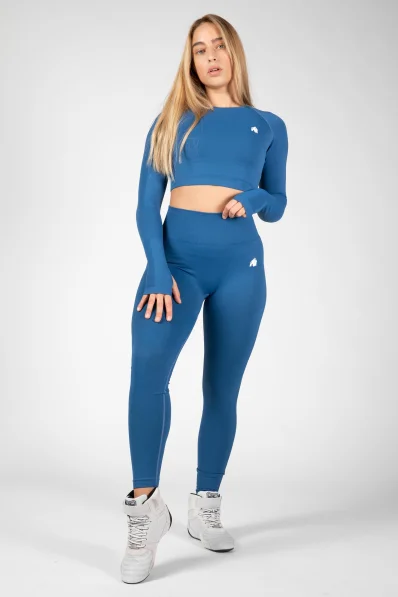 Gorilla Wear Dámské bezešvé legíny Hilton – modrá