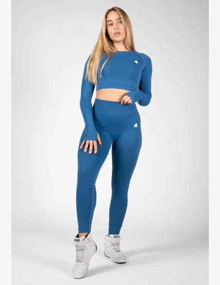 Gorilla Wear Dámské bezešvé legíny Hilton – modrá