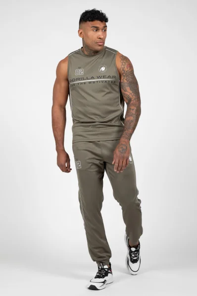 Gorilla Wear Pánské tepláky Broxton – army zelená