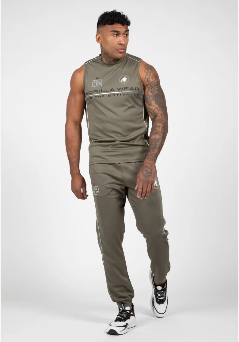 Gorilla Wear Pánské tepláky Broxton – army zelená
