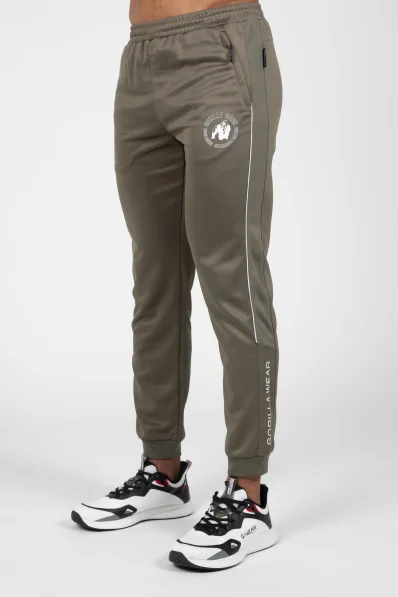 Gorilla Wear Pánské tepláky Broxton – army zelená 2