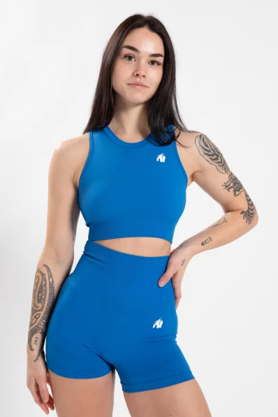 Gorilla Wear dámský crop top Olivia – modrý