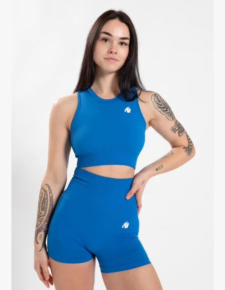 Gorilla Wear dámský crop top Olivia – modrý